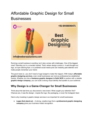 Affordable Graphic Design for Small Businesses