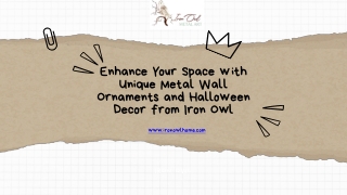 Enhance Your Space with Unique Metal Wall Ornaments and Halloween Decor from Iron Owl