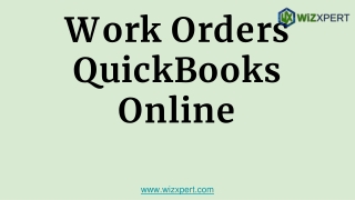 Work Orders QuickBooks Online