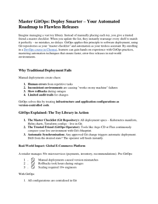 Master GitOps: Deploy Smarter – Your Automated Roadmap to Flawless Releases