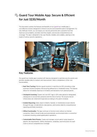 Guard Tour Mobile App_ Secure & Efficient for Just S$30_Month
