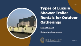 Types of Luxury Shower Trailer Rentals for Outdoor Gatherings
