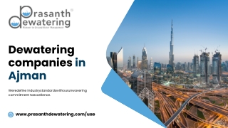 Best Dewatering Companies in Ajman - Prasanth Dewatering