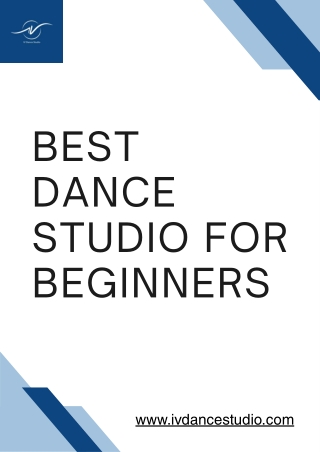 Join the Best Dance Studio for Beginners and Start Dancing Now