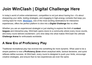 Join WinClash | Digital Challenge Here