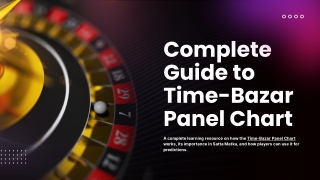 Complete Guide to Time-Bazar Panel Chart