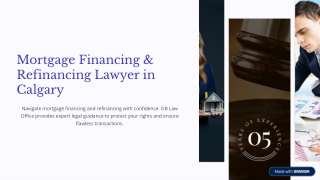 Mortgage Financing & Refinancing Lawyer in Calgary