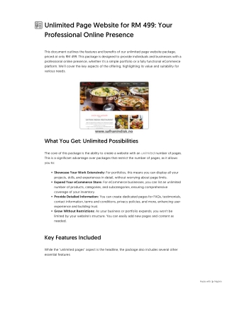 Unlimited Page Website for RM 499_ Your Professional Online Presence