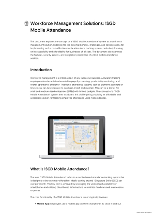 Workforce Management Solutions_ 1SGD Mobile Attendance