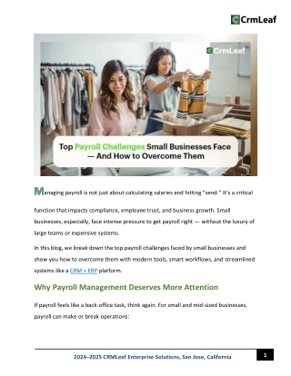 Top Payroll Challenges Small Businesses Face — And How to Overcome Them