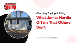 Choosing The Right Siding: What James Hardie Offers That Others Don’t