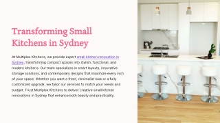 Transforming Small Kitchens in Sydney - Multiplex Kitchens