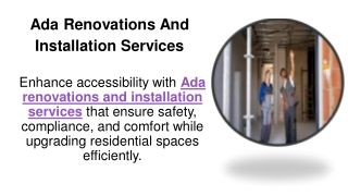 Ada Renovations And Installation Services
