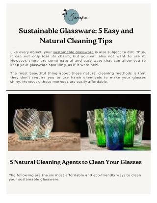 Sustainable Glassware 5 Easy and Natural Cleaning Tips