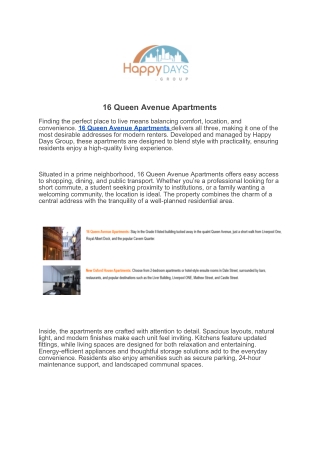 16 Queen Avenue Apartments