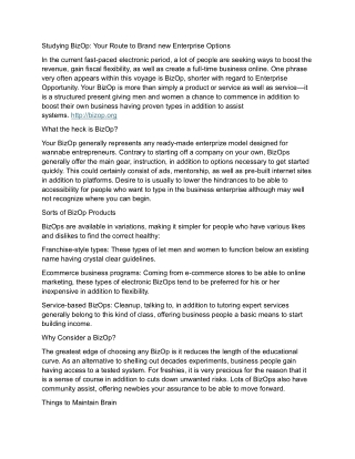 Studying BizOp: Your Path to Brand new Organization Opportunities