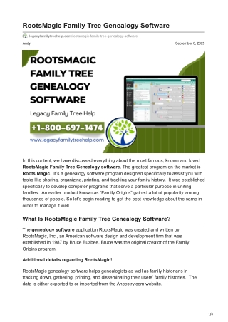 RootsMagic Family Tree Genealogy Software