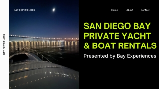 San Diego Bay Private Yacht & Boat Rentals