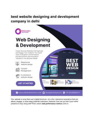 best website designing and development