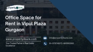 Office Space for Rent in Vipul Plaza Gurgaon - Property4sure