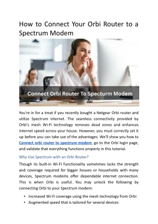 How to Connect Your Orbi Router to a Spectrum Modem.docx