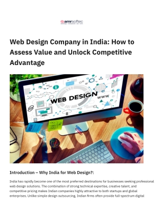 Web Design Company in India_ How to Assess Value and Unlock Competitive Advantage