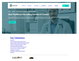 Best Healthcare Recruiting Services in Canada