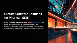 Custom Software Solutions for Pharma: Driving Innovation, Compliance & Growth