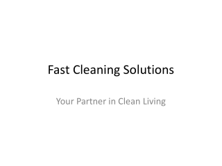 Fast_Cleaning Solutions