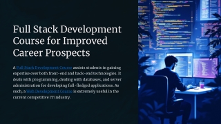 Full Stack Development Course