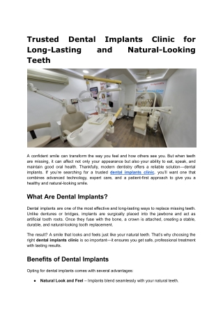 dental implants clinic