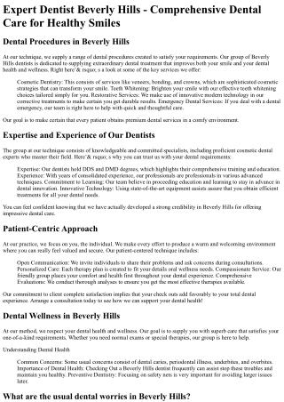 Dental Group of Beverly Hills