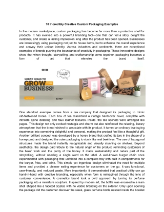 10 Incredibly Creative Custom Packaging Examples