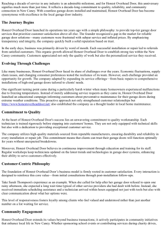 Celebrating 10 Years Of Service Excellence At honest overhead door In new cany!