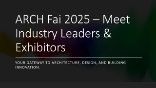 ARCH Fai 2025 Exhibitors List – Verified Contacts