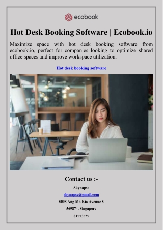 Hot Desk Booking Software  Ecobook.io