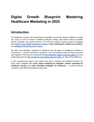 Digital Growth Blueprint_ Mastering Healthcare Marketing in 2025