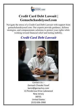 Credit Card Debt Lawsuit | Gemachchasdeiyosef.com