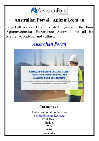 Australian Portal | Apimmi.com.au