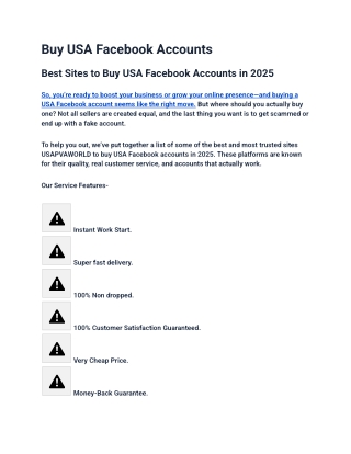 Buy USA Facebook Accounts
