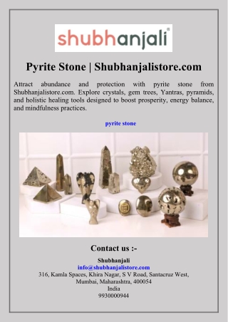 Pyrite Stone  Shubhanjalistore.com