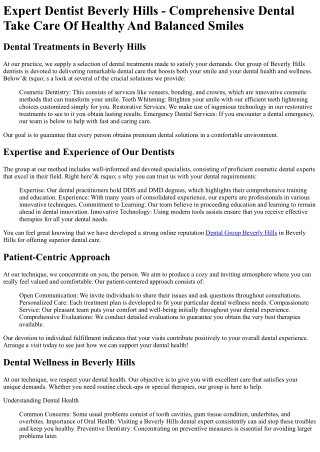 Dental Group of Beverly Hills