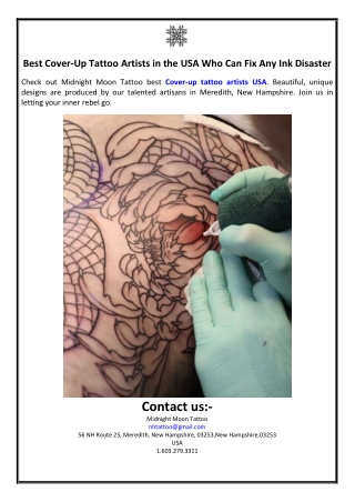Best Cover-Up Tattoo Artists in the USA Who Can Fix Any Ink Disaster