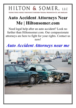 Auto Accident Attorneys Near Me | Hiltonsomer.com