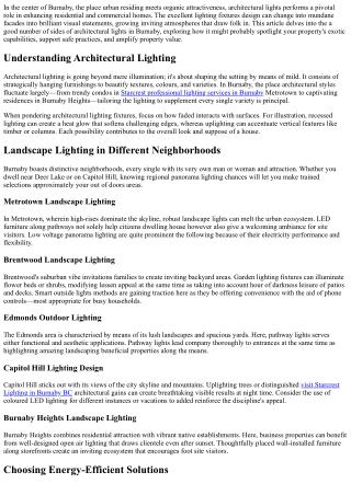 Architectural Lighting Burnaby: Highlighting Your Home's Features