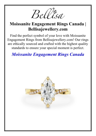 Moissanite Engagement Rings Canada | Bellisajewellery.com