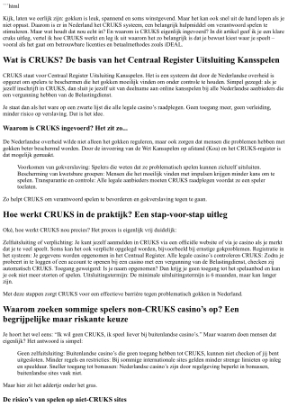 Wat is CRUKS precies? Een heldere uitleg voor bewuste spelers