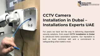 CCTV Camera Installation in Dubai | Installations Experts
