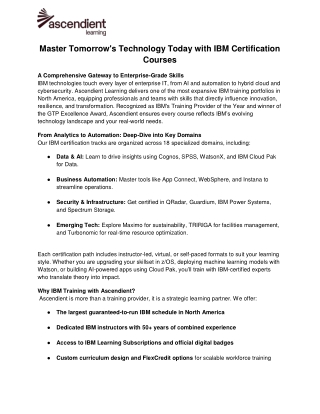 Master Tomorrow's Technology Today with IBM Certification Courses