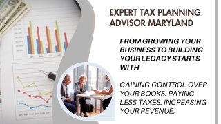 Expert Tax Planning Advisor Maryland